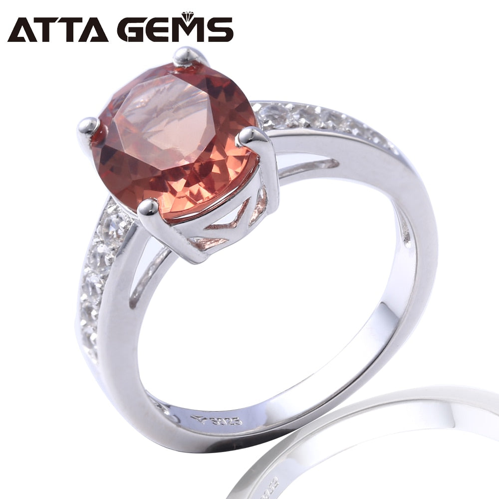 Diaspore Sterling Silver Rings for Women Fine Jewelry 6 Carats Created Diaspore S925 Rings Women Party Jewelry Popular Rings