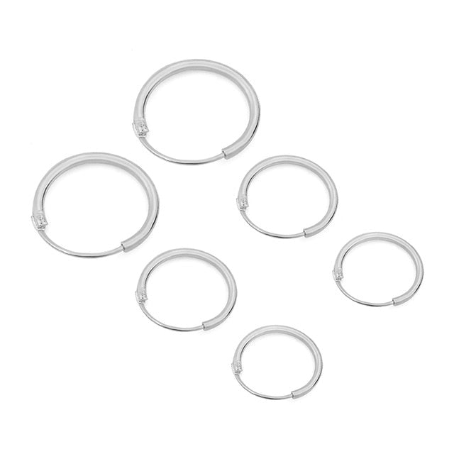 3 Pair/Set Fashion Women Girl Simple Round Circle Small Ear Stud Earring Punk Hip-hop Earrings Jewelry 3 Size