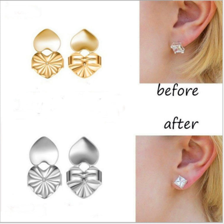 Earring Backs Support Butterfly Earring Lifts Fits all Post Earrings Set Gold Color Silver Color Earrings Jewelry Accessories