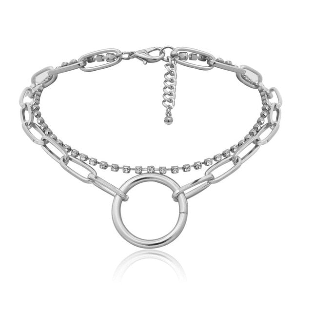 Punk Miami Cuban Choker Necklace Collar Statement Hip Hop Big Chunky Aluminum Gold Color Thick Chain Necklace Women Jewelry