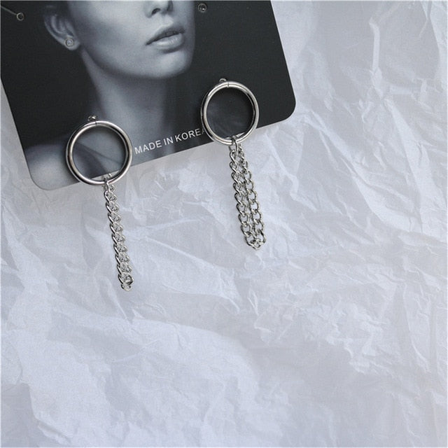 Punk Cheap Sliver Handcuffs Blade Gun Drop Earrings Creativity Jewelry Accessories Women Simple Fashion Cool Wholesale Pistols