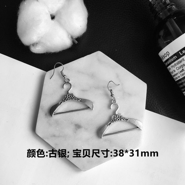Punk Cheap Sliver Handcuffs Blade Gun Drop Earrings Creativity Jewelry Accessories Women Simple Fashion Cool Wholesale Pistols