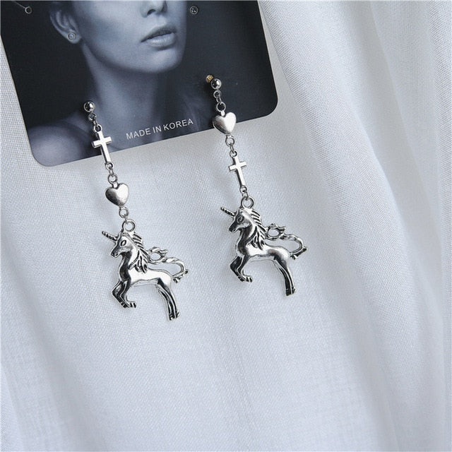 Punk Cheap Sliver Handcuffs Blade Gun Drop Earrings Creativity Jewelry Accessories Women Simple Fashion Cool Wholesale Pistols