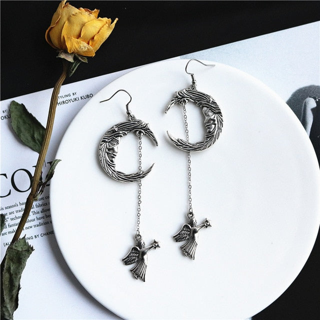 Punk Cheap Sliver Handcuffs Blade Gun Drop Earrings Creativity Jewelry Accessories Women Simple Fashion Cool Wholesale Pistols