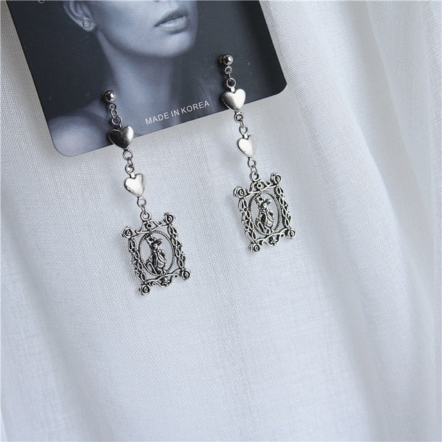Punk Cheap Sliver Handcuffs Blade Gun Drop Earrings Creativity Jewelry Accessories Women Simple Fashion Cool Wholesale Pistols