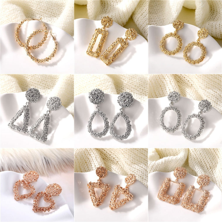 ALIUTOM Fashion Statement Earrings Big Metal Geometric Pendant Earrings For Women Hanging Dangle Earrings Drop Earing Bohemian