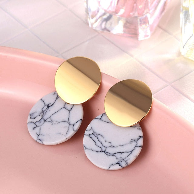IPARAM 2020 New Big Circle Round Hoop Earrings for Women's Fashion Statement Golden Punk Charm Earrings Party Jewelry