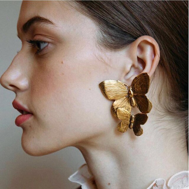 IPARAM 2020 New Big Circle Round Hoop Earrings for Women's Fashion Statement Golden Punk Charm Earrings Party Jewelry