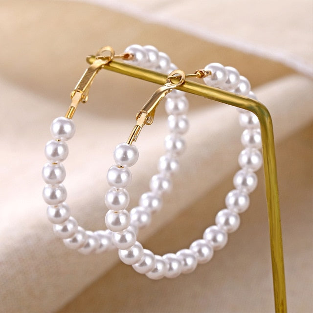 IPARAM 2020 New Big Circle Round Hoop Earrings for Women's Fashion Statement Golden Punk Charm Earrings Party Jewelry