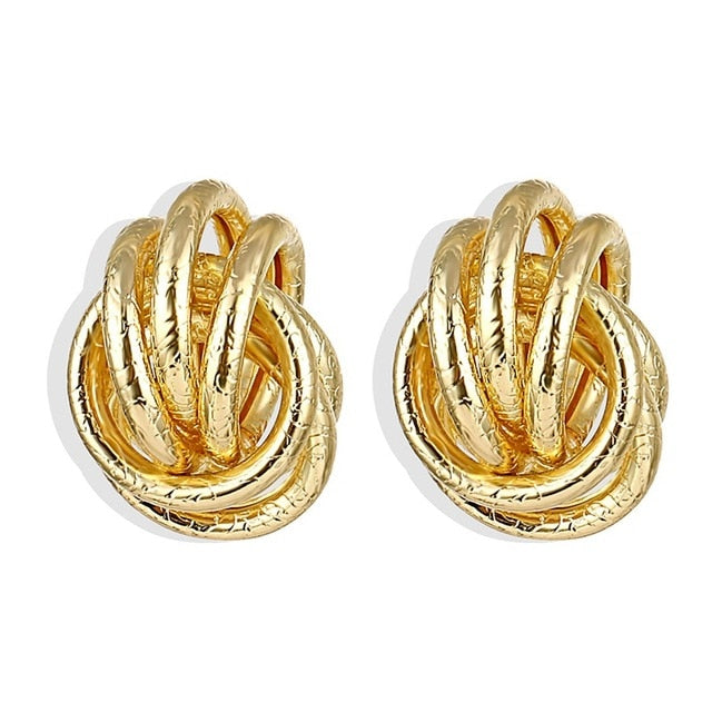 IPARAM 2020 New Big Circle Round Hoop Earrings for Women's Fashion Statement Golden Punk Charm Earrings Party Jewelry