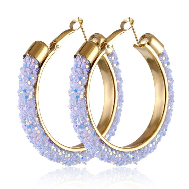 IPARAM 2020 New Big Circle Round Hoop Earrings for Women's Fashion Statement Golden Punk Charm Earrings Party Jewelry