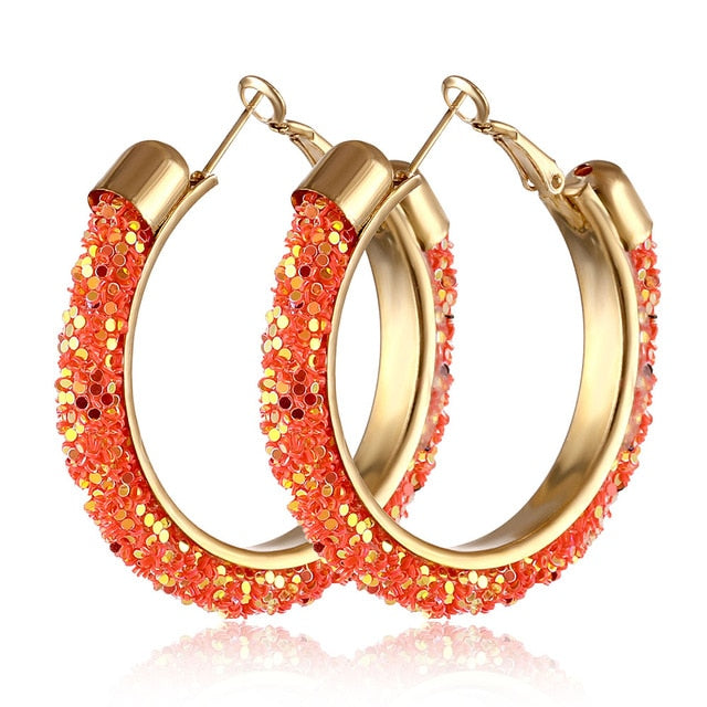 IPARAM 2020 New Big Circle Round Hoop Earrings for Women's Fashion Statement Golden Punk Charm Earrings Party Jewelry