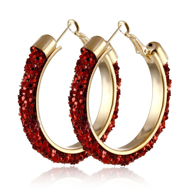 IPARAM 2020 New Big Circle Round Hoop Earrings for Women's Fashion Statement Golden Punk Charm Earrings Party Jewelry