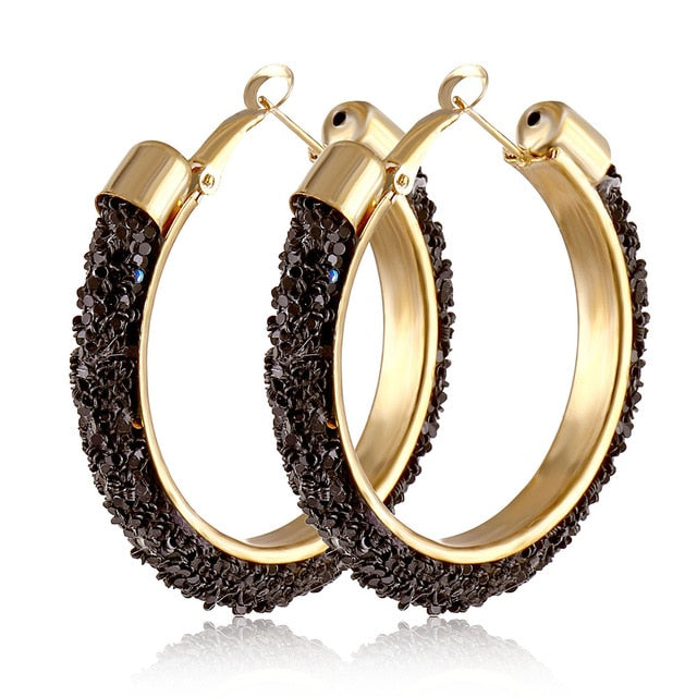 IPARAM 2020 New Big Circle Round Hoop Earrings for Women's Fashion Statement Golden Punk Charm Earrings Party Jewelry