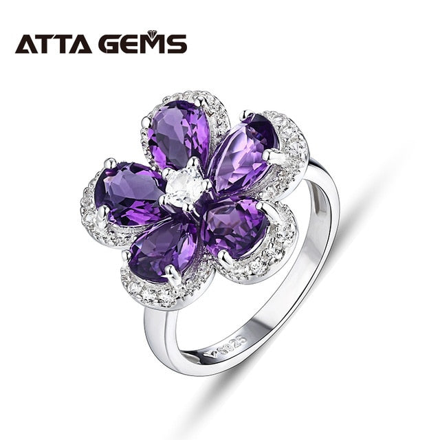Zultanite Меняющий цвет камень Silver Women's Ring S925 Created Turkish Zultanite Colorful Flower Lovely Style for Women's Gifts