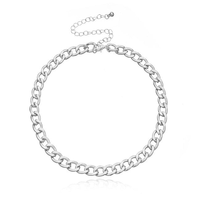Fashion Link Chain Choker Necklace For Women  Charm Necklace Collares  Jewelry XL066