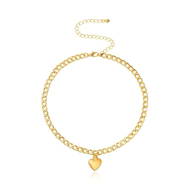Fashion Link Chain Choker Necklace For Women  Charm Necklace Collares  Jewelry XL066