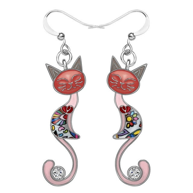 NPKDS 2 Style Elegant Birdie Ear Stud Earrings Rhinestone Dangle Long Tassels Earring for Women Hoop earrings Wedding Jewelry