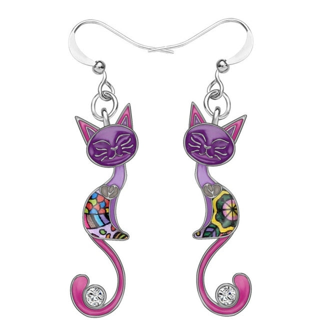 NPKDS 2 Style Elegant Birdie Ear Stud Earrings Rhinestone Dangle Long Tassels Earring for Women Hoop earrings Wedding Jewelry