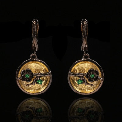 NPKDS 2 Style Elegant Birdie Ear Stud Earrings Rhinestone Dangle Long Tassels Earring for Women Hoop earrings Wedding Jewelry