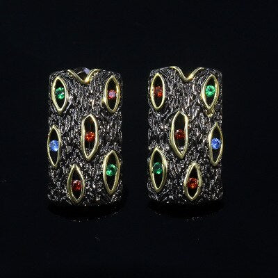NPKDS 2 Style Elegant Birdie Ear Stud Earrings Rhinestone Dangle Long Tassels Earring for Women Hoop earrings Wedding Jewelry