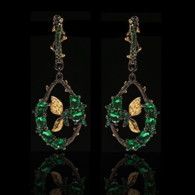 NPKDS 2 Style Elegant Birdie Ear Stud Earrings Rhinestone Dangle Long Tassels Earring for Women Hoop earrings Wedding Jewelry