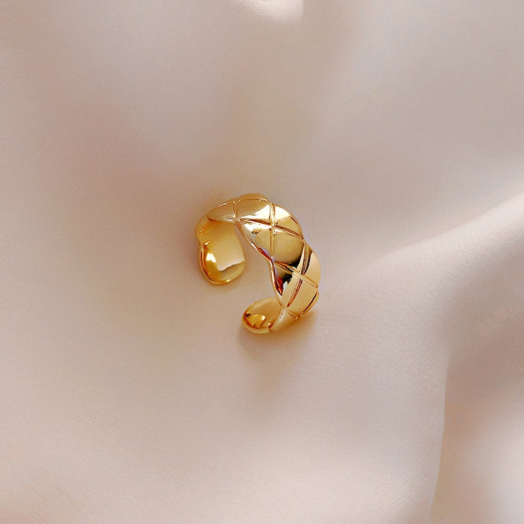 Fashion Cute Open Gold Rings Luxury Brand Clssic Charm Adjustable Open Square Rings For Women Wedding Jewellery 2020
