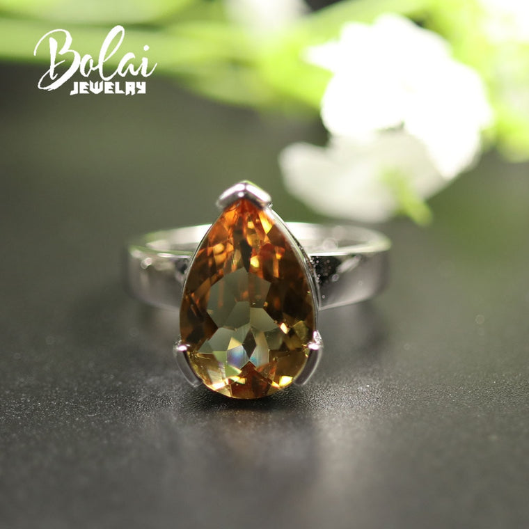 Bolai jewelry color change  zultanite ring created gemstone Ring 925 sterling silver fine jewelry for women mom best gift